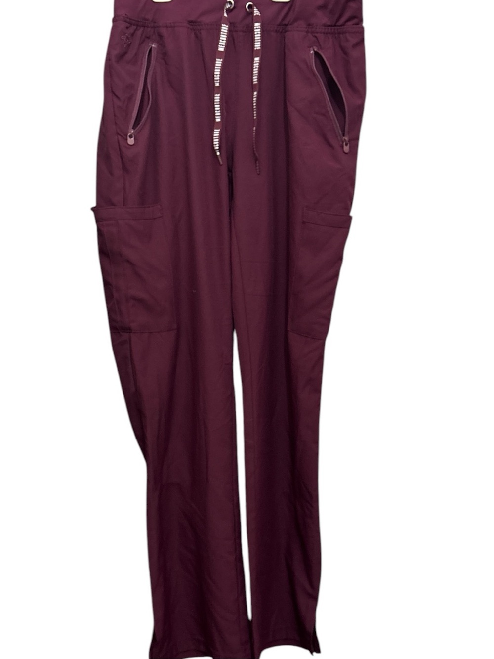Med Couture Wine Burgundy Cargo scrub Pants